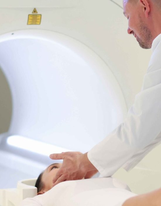 doctor-helping-woman-lie-down-mri-machine-clinic-correct-positioning-patient-during